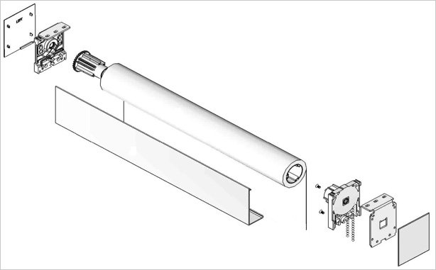 cenefas y accesorios para cortinas roller clasico