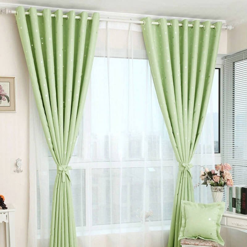 instalacion de cortinas para sala con barras de acero
