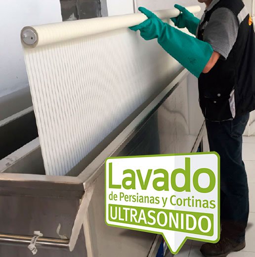 lavado de cortinas roller por ultrasonido