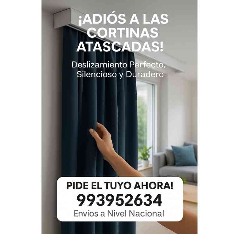 riel de cortina para pared